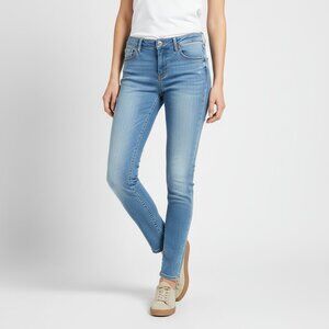 H&M Women's Super Skinny Stretch‎ Jeans Blue Size 28 Zip Fly Denim